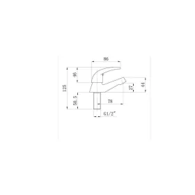   Aqualine-Sapho állószelep hidegvizes 1/2" króm ZY12034
