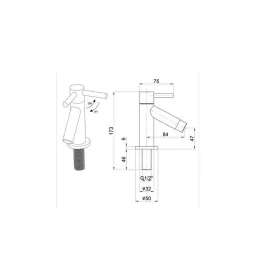   Sapho/Aqualine állószelep hidegvizes 1/2" króm ZY12045