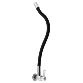   Sapho/Aqualine Faliszelep felső flexibilis kifolyóval 1/2" króm+fekete (ZY1813F)